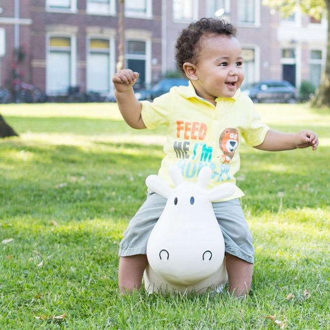 Skoczek Krówka Biało-czarna 3+ | Zabawka na biegunach