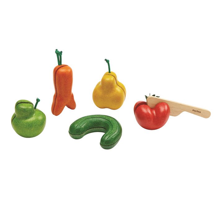 Plan Toys Owoce i Warzywa Niedoskonałe 7el 18m+