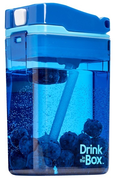 Drink In The Box Bidon ze słomką niebieski 240ml 1+