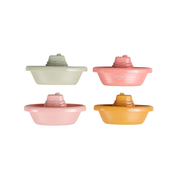 Little Dutch Łódeczki do Kąpieli Pink 4 szt. 18m+