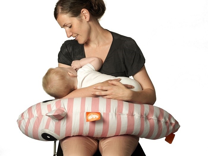 Poduszka do karmienia 3 w 1 Hipopotam Niebieska