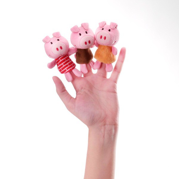 Lilliputiens Wilk Nicolas i 3 Świnki Pacynki