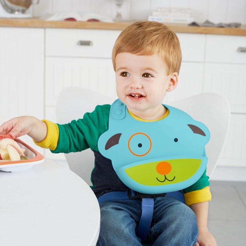 Skip Hop Śliniak Zoo Pies 6m+ Silikonowy