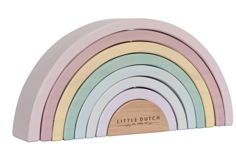 Little Dutch Drewniana Tęcza Pastelowa 8el 1+