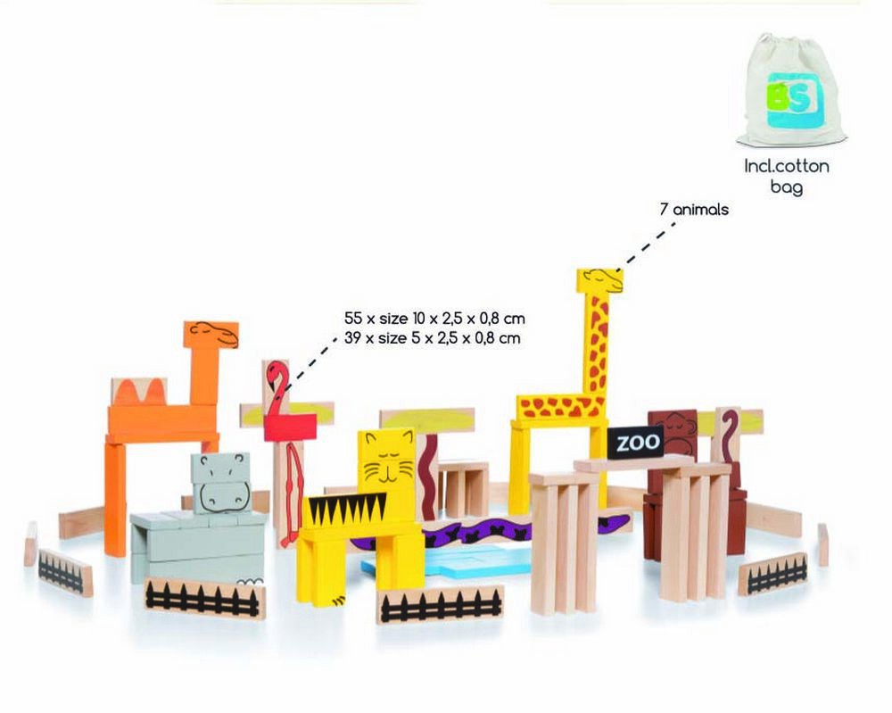 Klocki drewniane ZOO