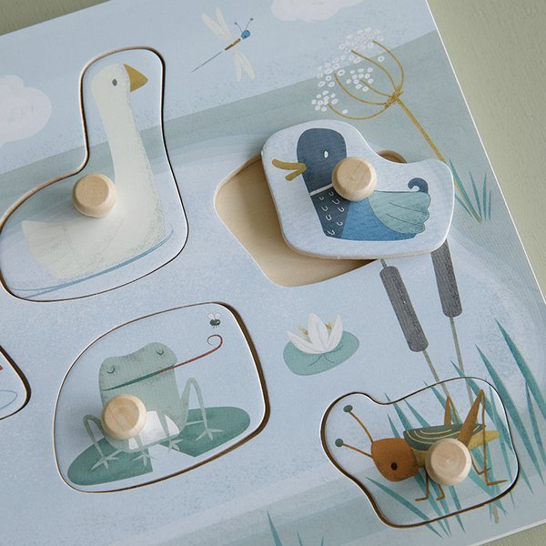 Little Dutch Puzzle Dźwiękowe Little Goose 12m+