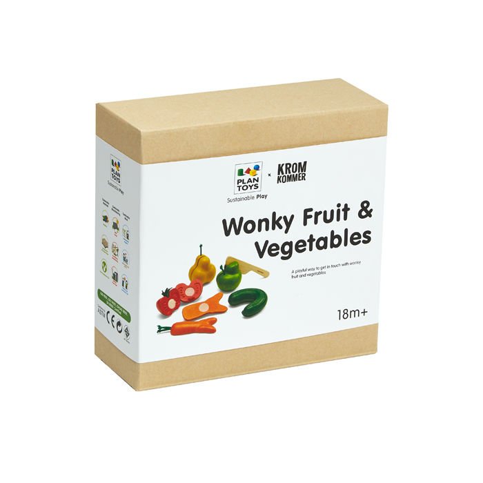 Plan Toys Owoce i Warzywa Niedoskonałe 7el 18m+