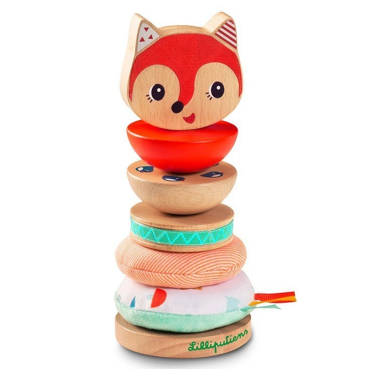 LILLIPUTIENS Piramida z klockami Lisiczka Alice 12m+