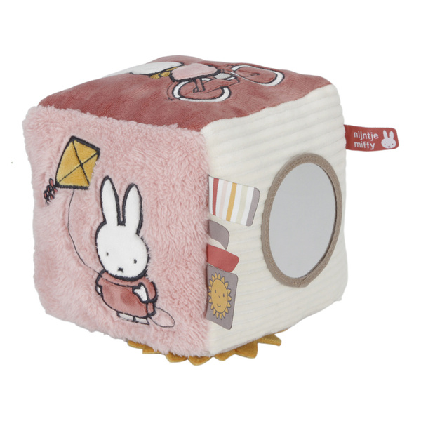 Tiamo Kostka Sensoryczna Miffy Fluffy Pink 0+ | Zabawka Edukacyjna