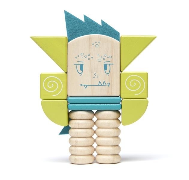 Tegu Drewniane Klocki Magnetyczne STICKY MONSTERS Zip Zap 1+
