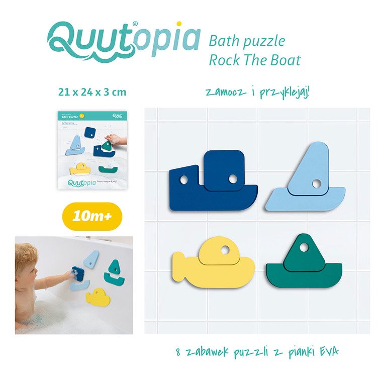 Quut Piankowe Puzzle Quutopia Łódki 8el 10m+