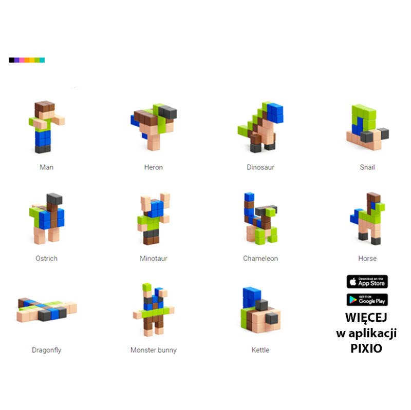 Pixio Klocki Magnetyczne 24 Man Story Series 6+