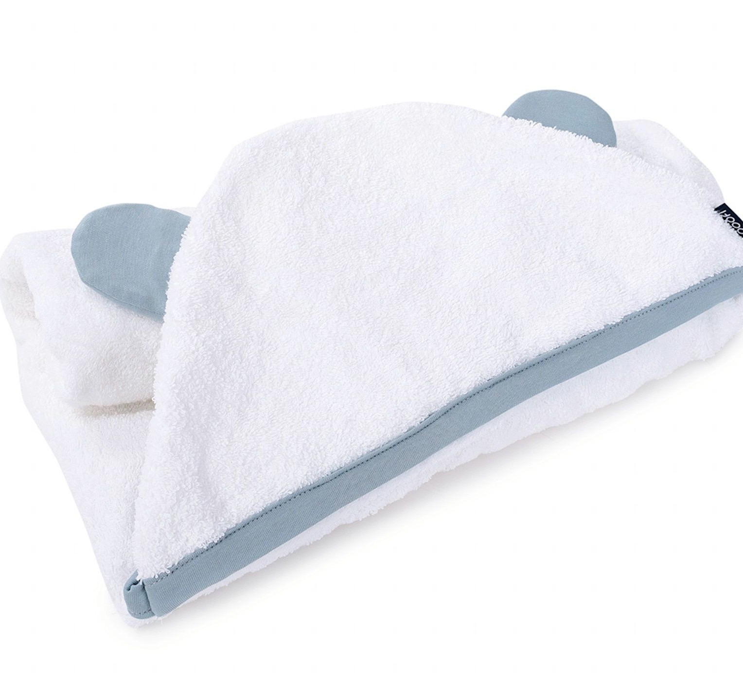 Poofi Ręcznik Teddy Dusty Blue dla niemowląt 0+