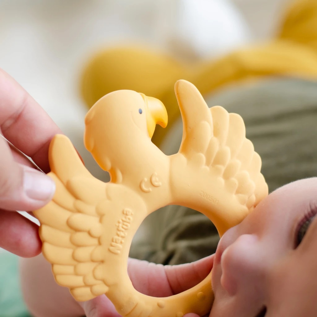 Natruba Gryzak Papuga Żółty Naturalny Kauczuk 0+