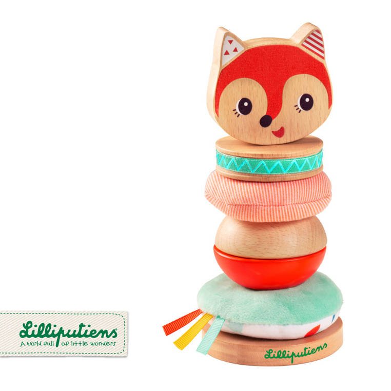 LILLIPUTIENS Piramida z klockami Lisiczka Alice 12m+