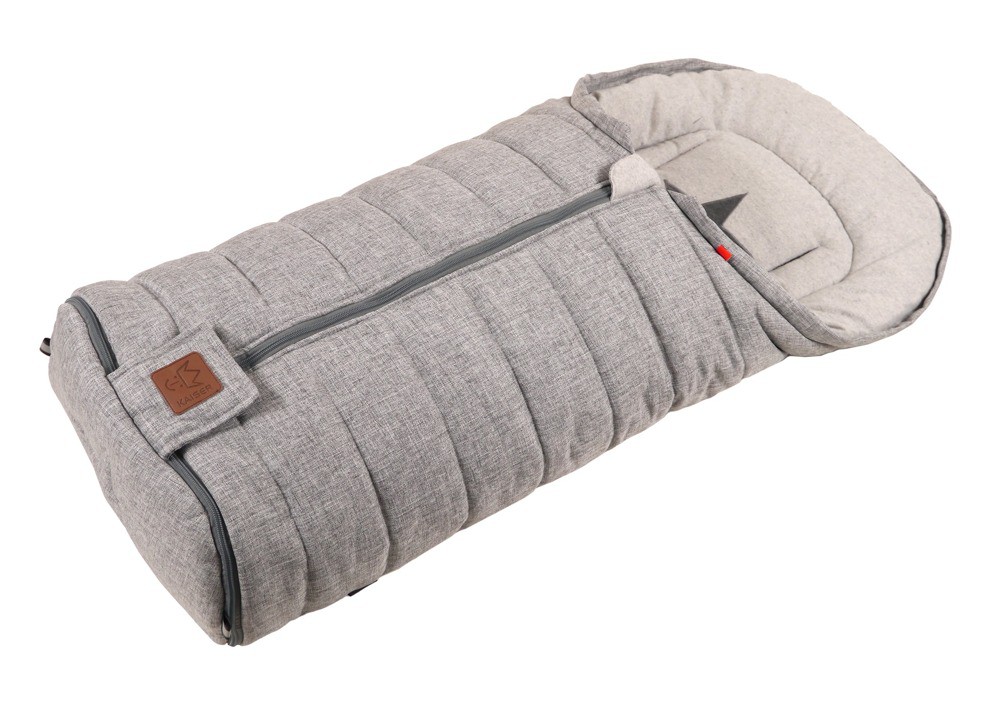 Kaiser Śpiworek SHINNY MELANGE jasnoszary 0+