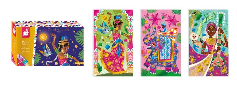 Janod Zestaw Artystyczny Metaliczny Połysk Bollywood 7+