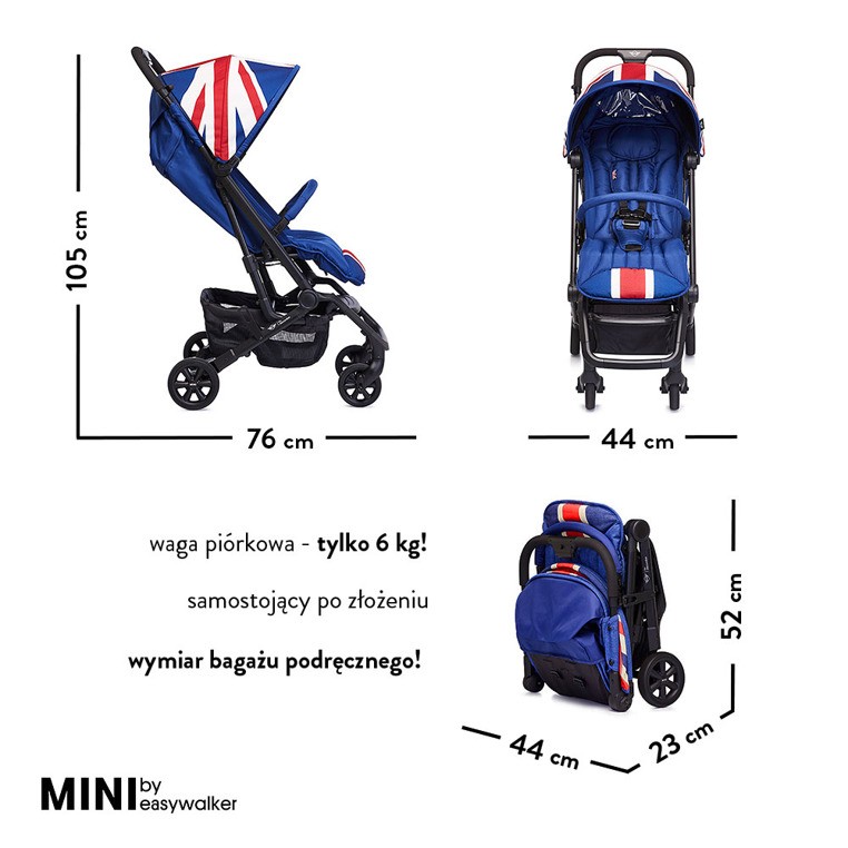 Easywalker Buggy XS Union Jack Classic wózek spacerowy