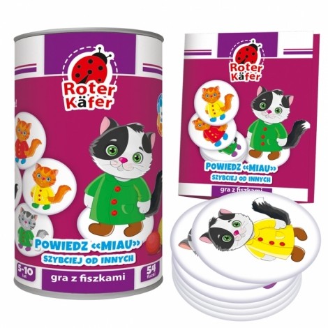 Gra edukacyjna Powiedz Miau z fiszkami, szybka reakcja, 3+ | PS51139