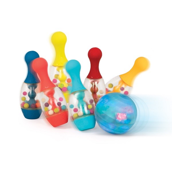 Btoys Zestaw do gry w kręgle ze świecącą kulą 18m+
