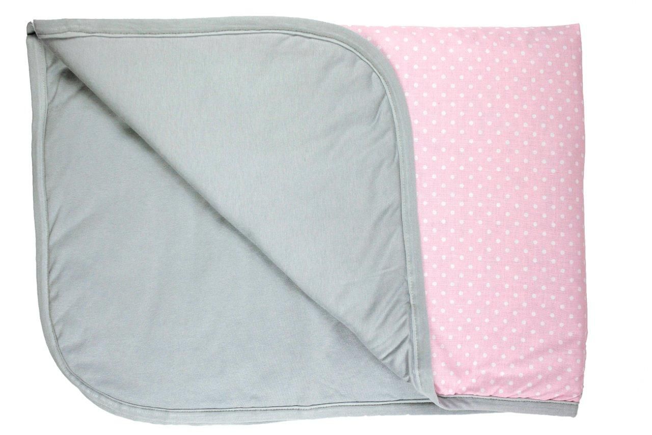 Kocyk Ocieplany 70x100 cm Różowo-Szary