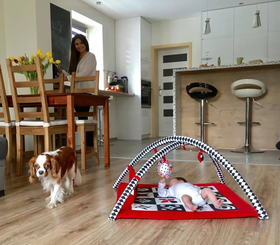 Baby Senses Mata Edukacyjna Kontrastowa ze Ścianką 0+