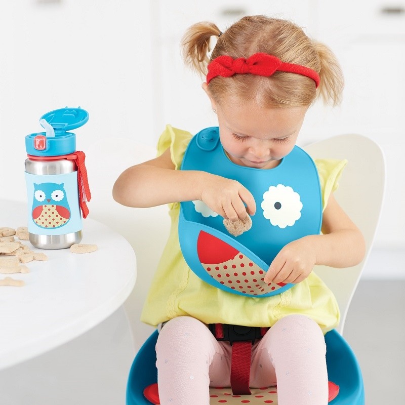 Skip Hop Śliniak Silikonowy Zoo Sowa 6m+