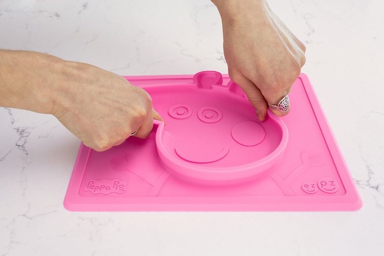 EZPZ Miseczka z Podkładką 2w1 Peppa Pig Różowa