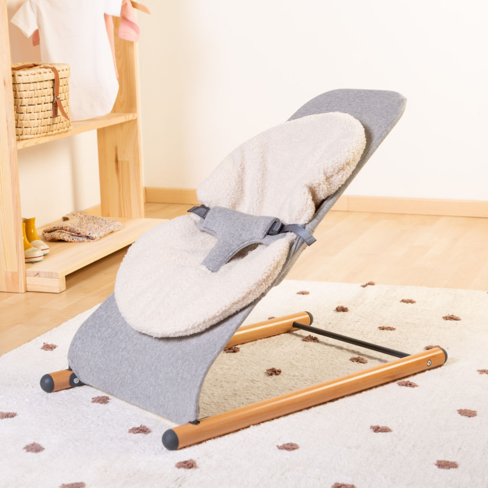 Childhome Leżaczek Bujany Evolux Jersey Grey 0+