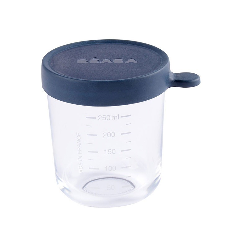 Beaba Pojemnik Szklany 250ml z Miarką - Hermetyczny | 4m+