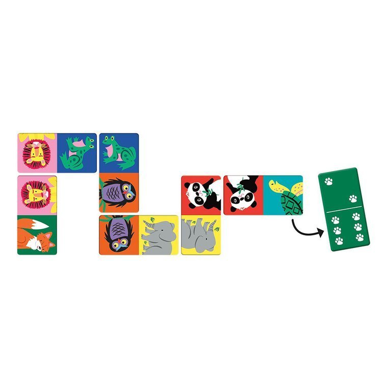 Mudpuppy Gra Domino Dżungla 28 kart 3+