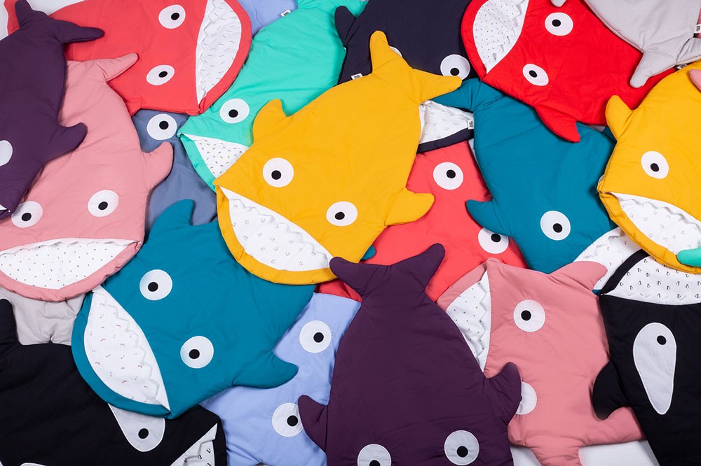 Baby Bites, Śpiworek letni Shark (1-18 miesięcy) Light Blue