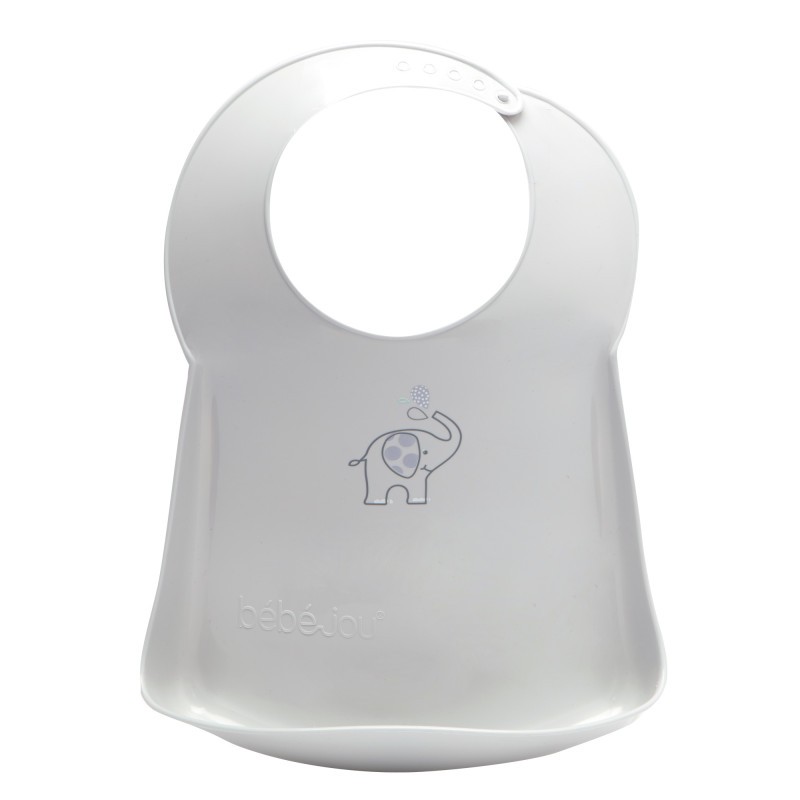 Bebe-Jou Śliniak z kieszonką Ollie Szary 0+