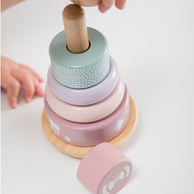 Little Dutch Piramida Róż Drewniana 6el 1+