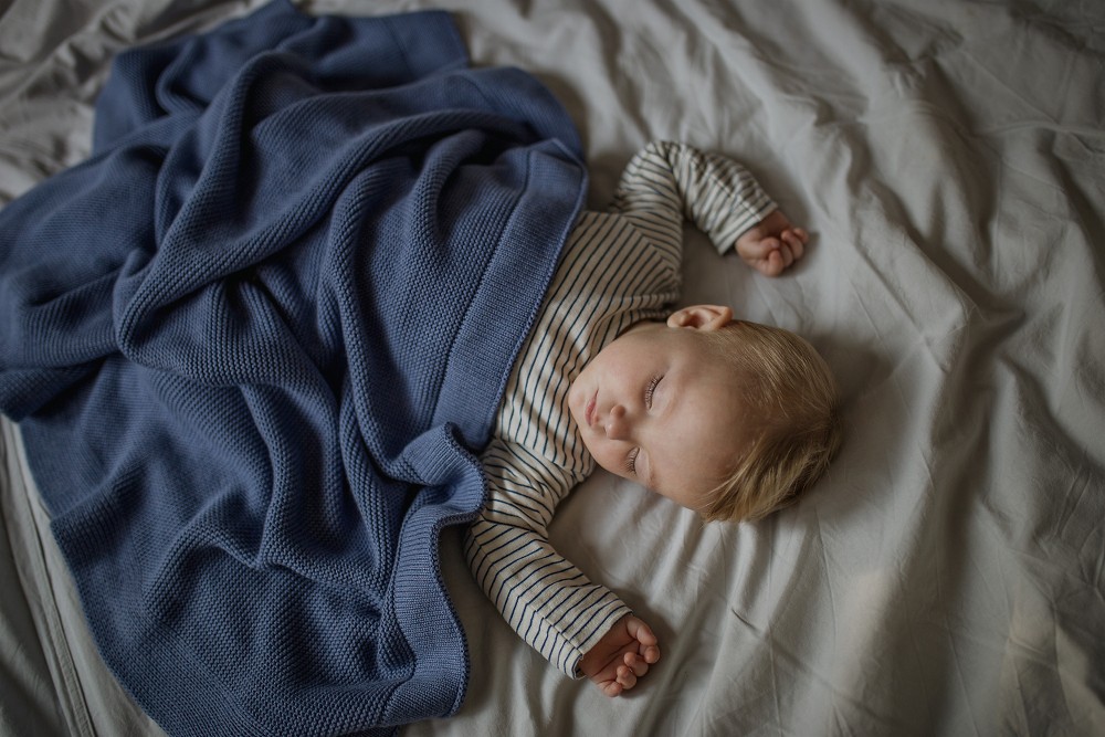 My Memi Kocyk Bambusowy 80x100 Denim Certyfikat OEKO-TEX 1+