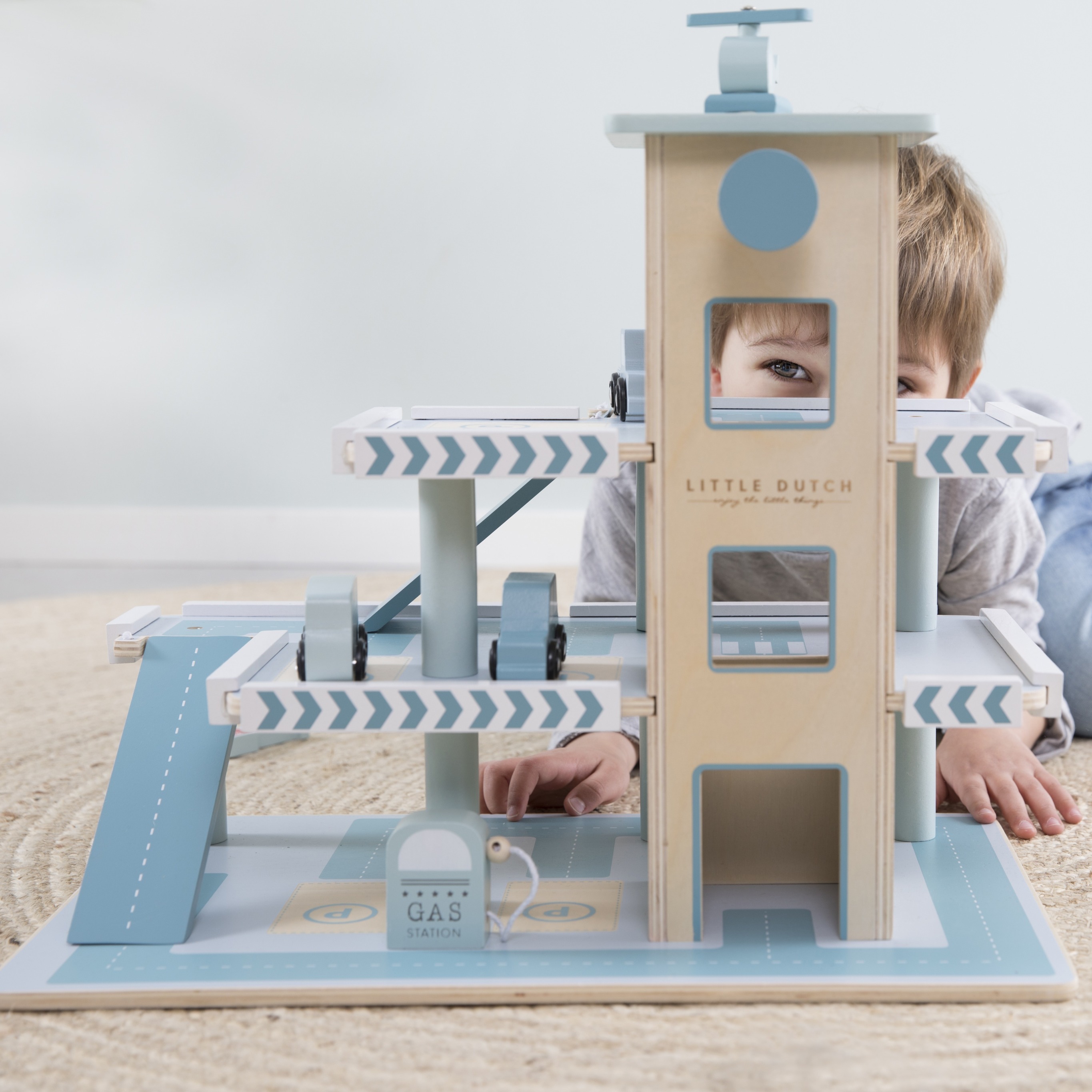 Little Dutch Drewniany Garaż Pastelowy 3+