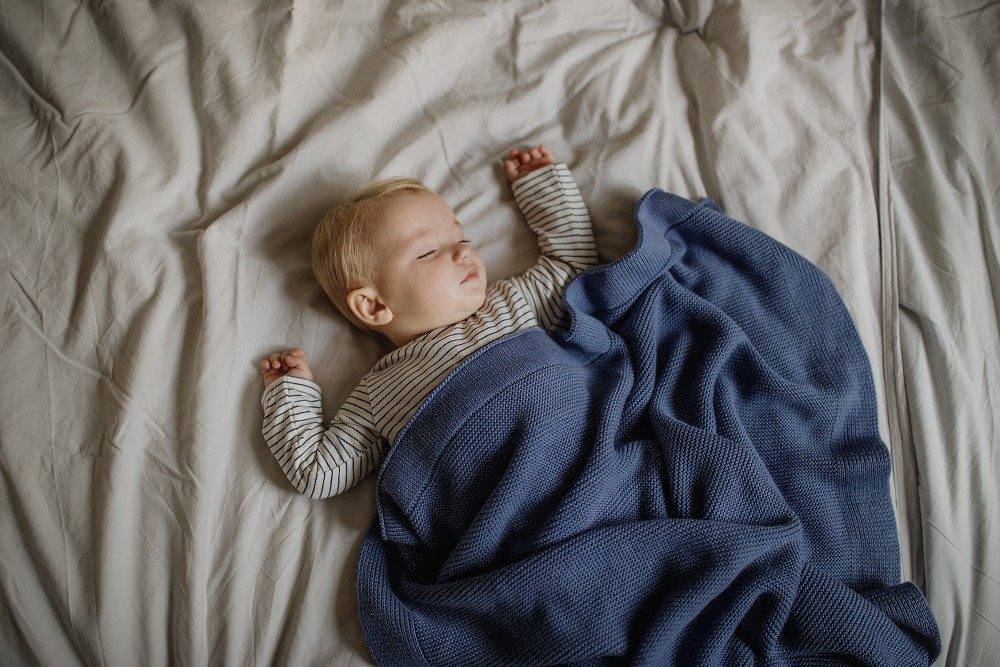 My Memi Kocyk Bambusowy 80x100 Denim Certyfikat OEKO-TEX 1+