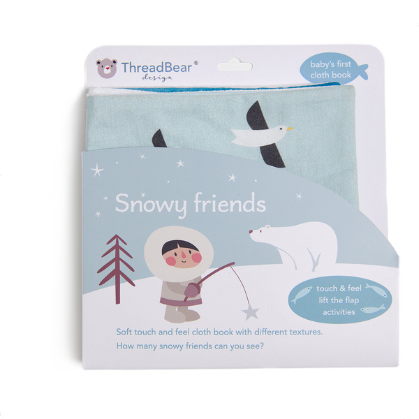 ThreadBear Design Książeczka Sensoryczna Snowy Friends 0+