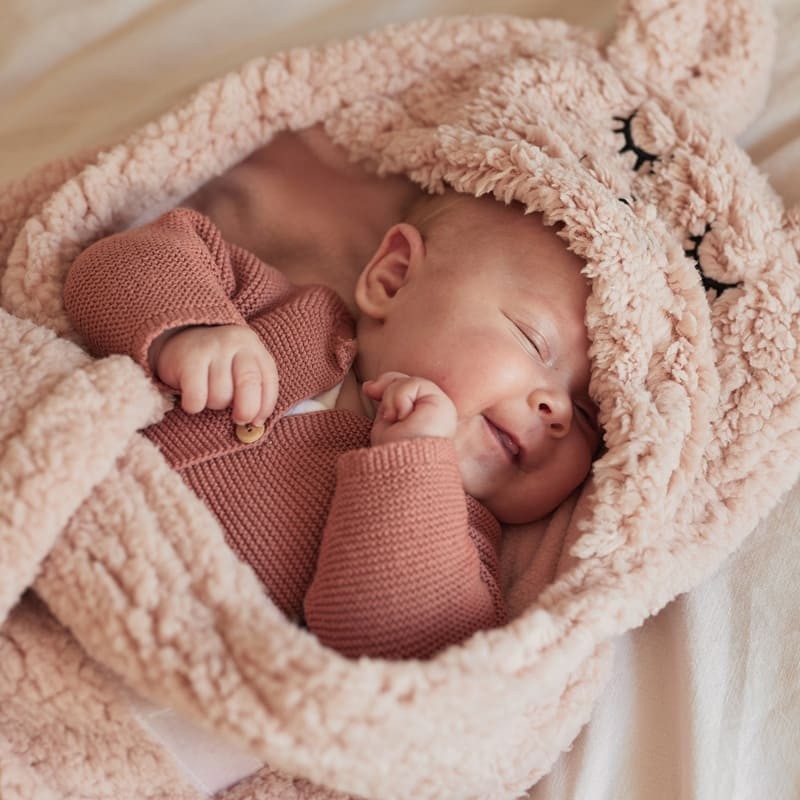 Jollein Śpiworek Otulacz do Fotelika Bunny Pale Pink 0+