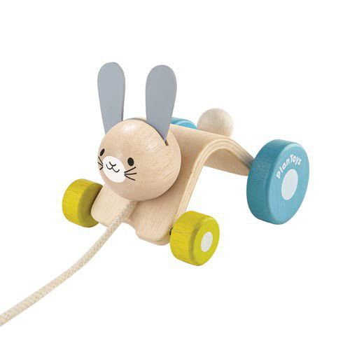 Plan Toys Króliczek do ciągnięcia Drewniany 1+