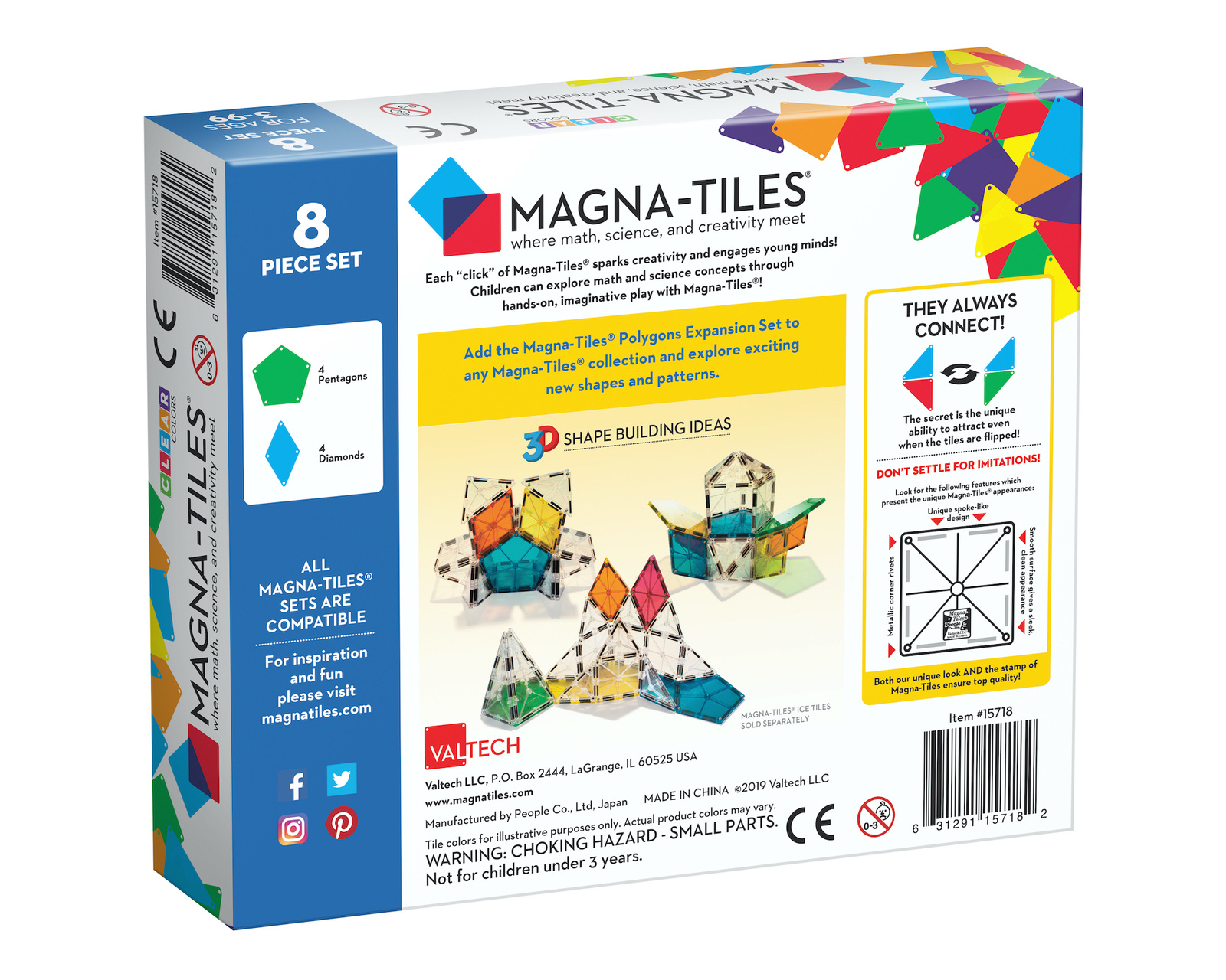 Magna-Tiles Polygons Zestaw Rozszerzający 3+