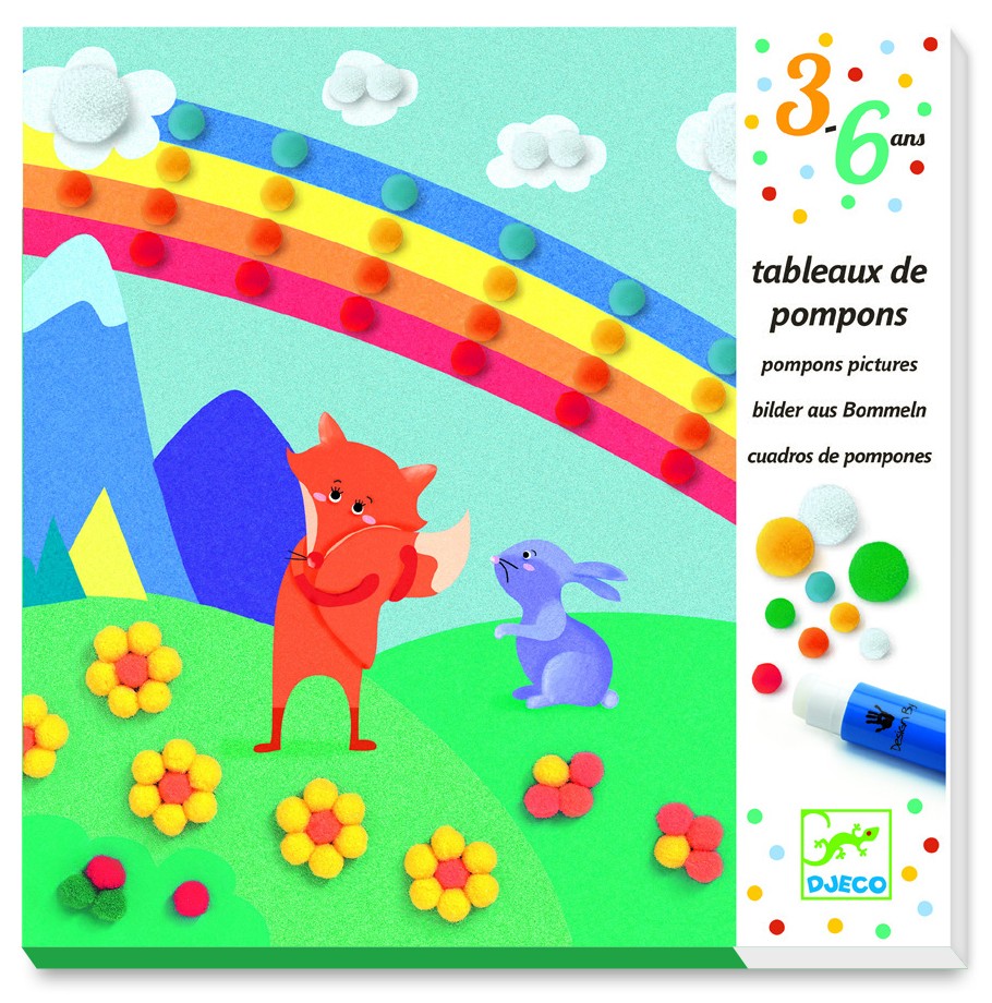 Djeco Obrazki z pomponów Tęcza od 3 lat