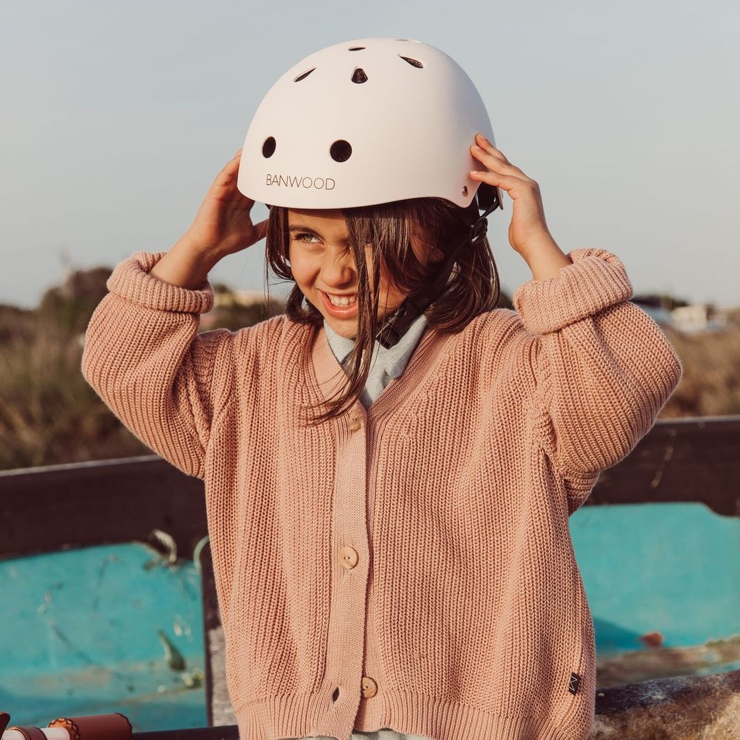 Banwood, dziecięcy kask rowerowy white