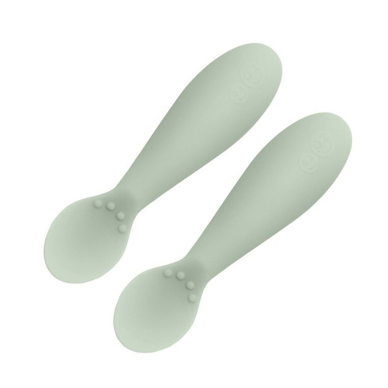 EZPZ Silikonowa łyżeczka Tiny Spoon 2 szt. pastelowa zieleń 6m+