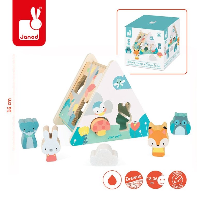 Janod Sorter Kształtów Pure 6el 18m+