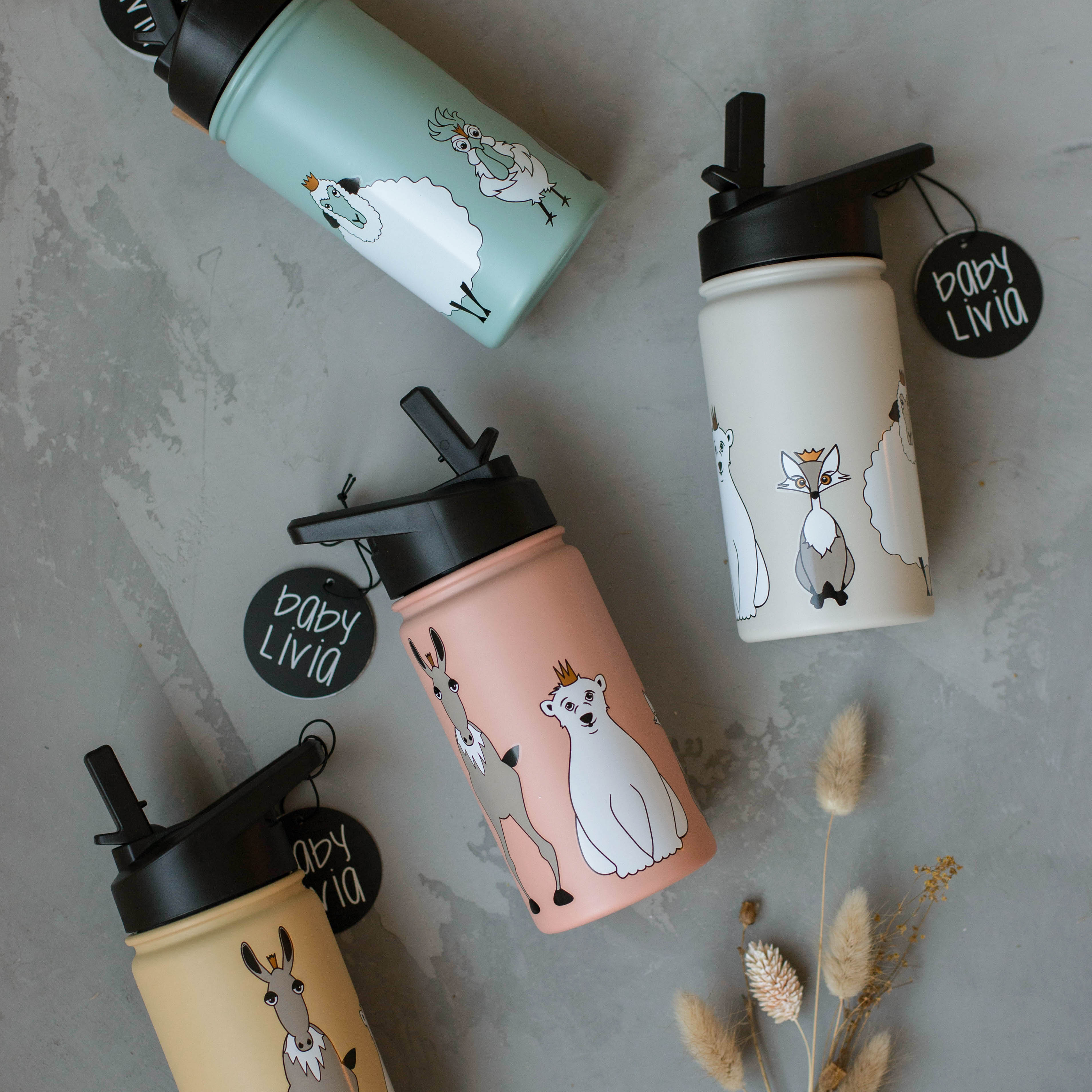 Baby Livia Butelka Termiczna 400 ml Blue Surf 0+