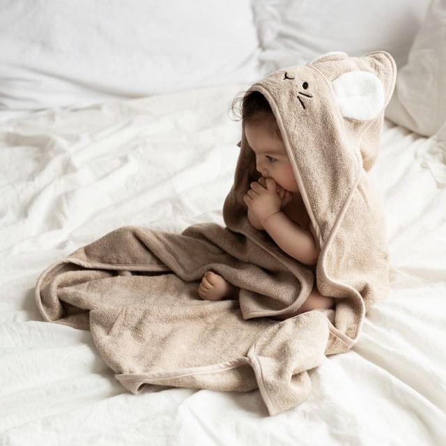 My Memi Ręcznik Bambusowy Light Grey Mouse 0+