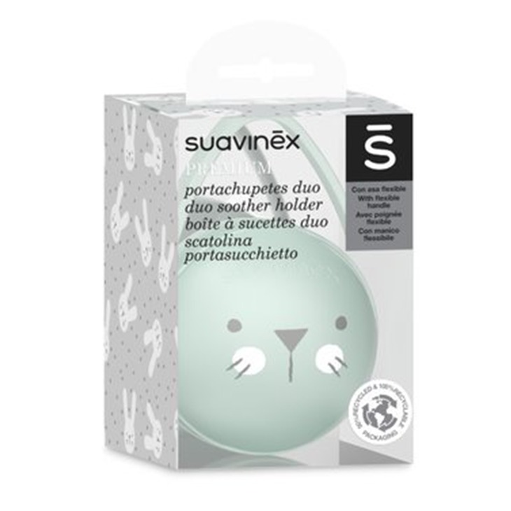 Suavinex Opakowanie na smoczki HYGGE kotek miętowy