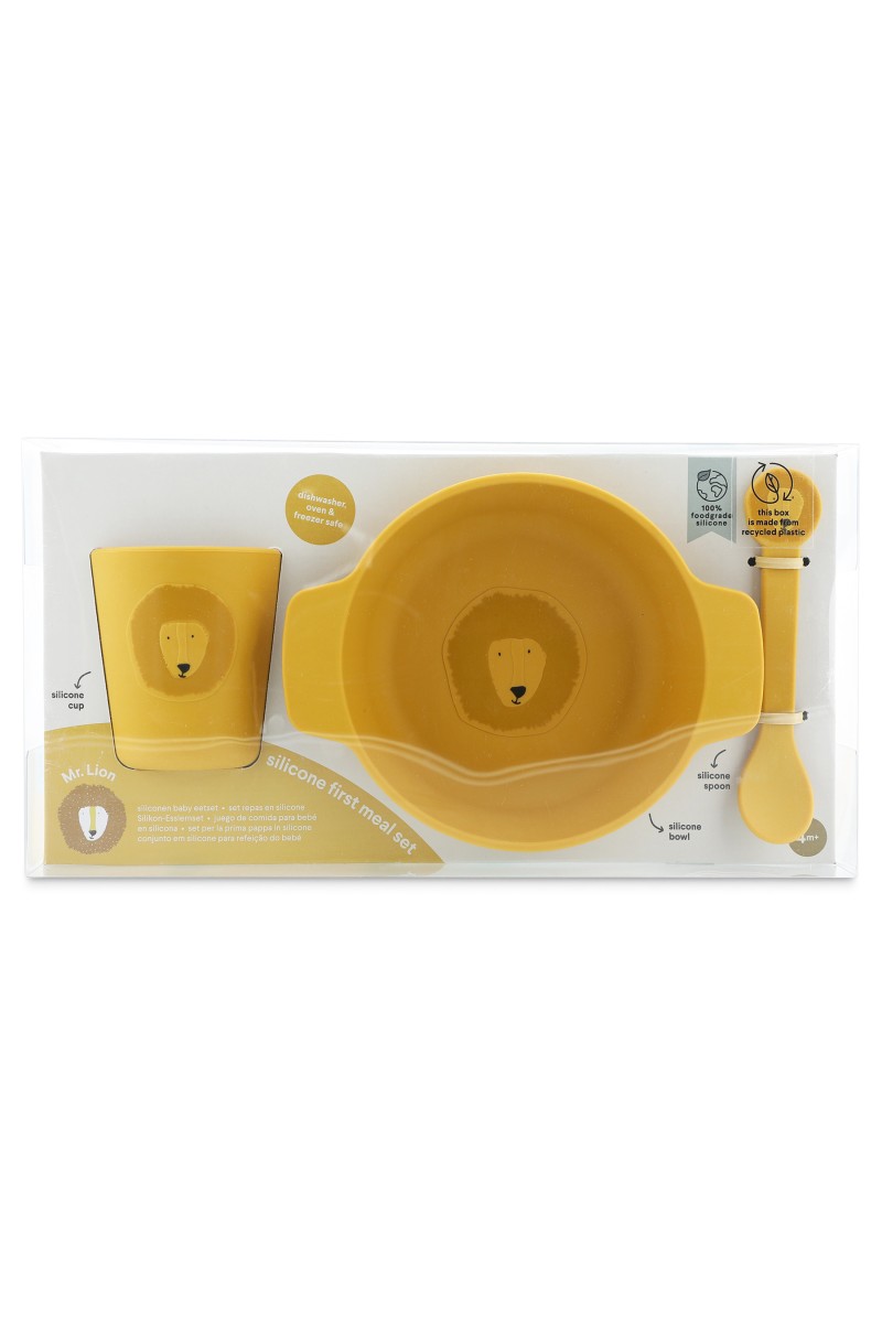 Trixie Baby Zestaw silikonowych naczyń Pan Lew