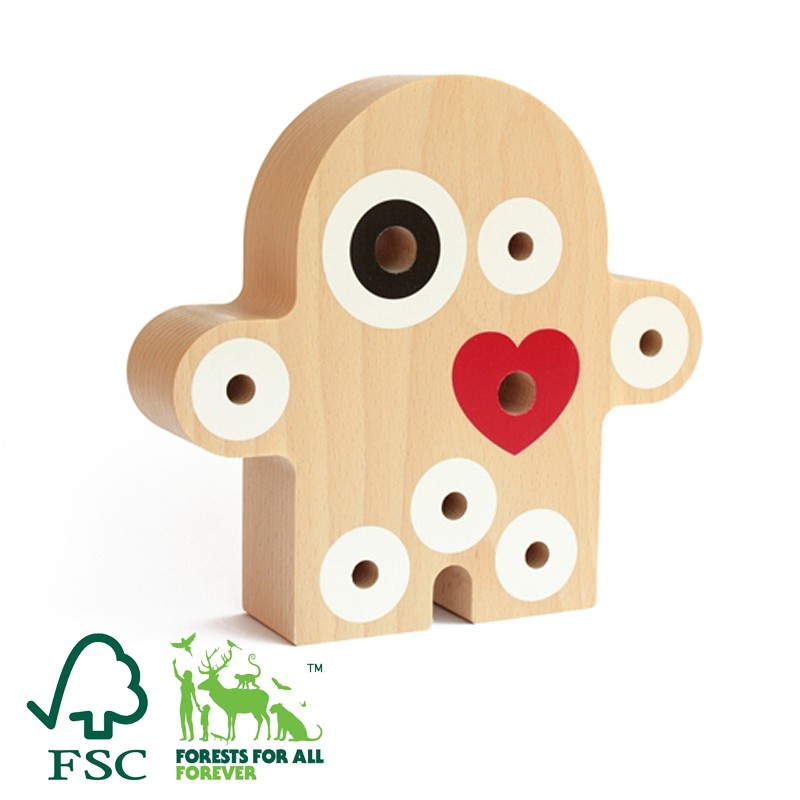 Milaniwood Lalka WOOD-OO 30cm Naturalna 3+